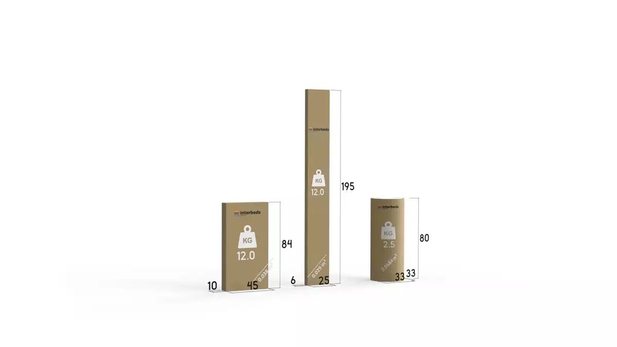 Metoda de ambalare pentru patul de tineret single Eric 80x190 cu saltea, pin Metoda de ambalare pentru patul de tineret single Eric 80x190 cu saltea, pin