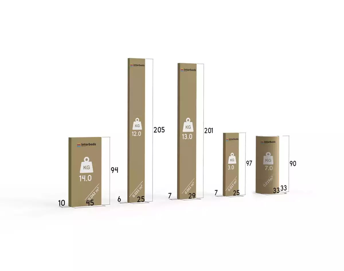 Metoda de ambalare pentru patul de tineret, Eryk 90x200 retractabil cu saltea și sertar, pin/grafit