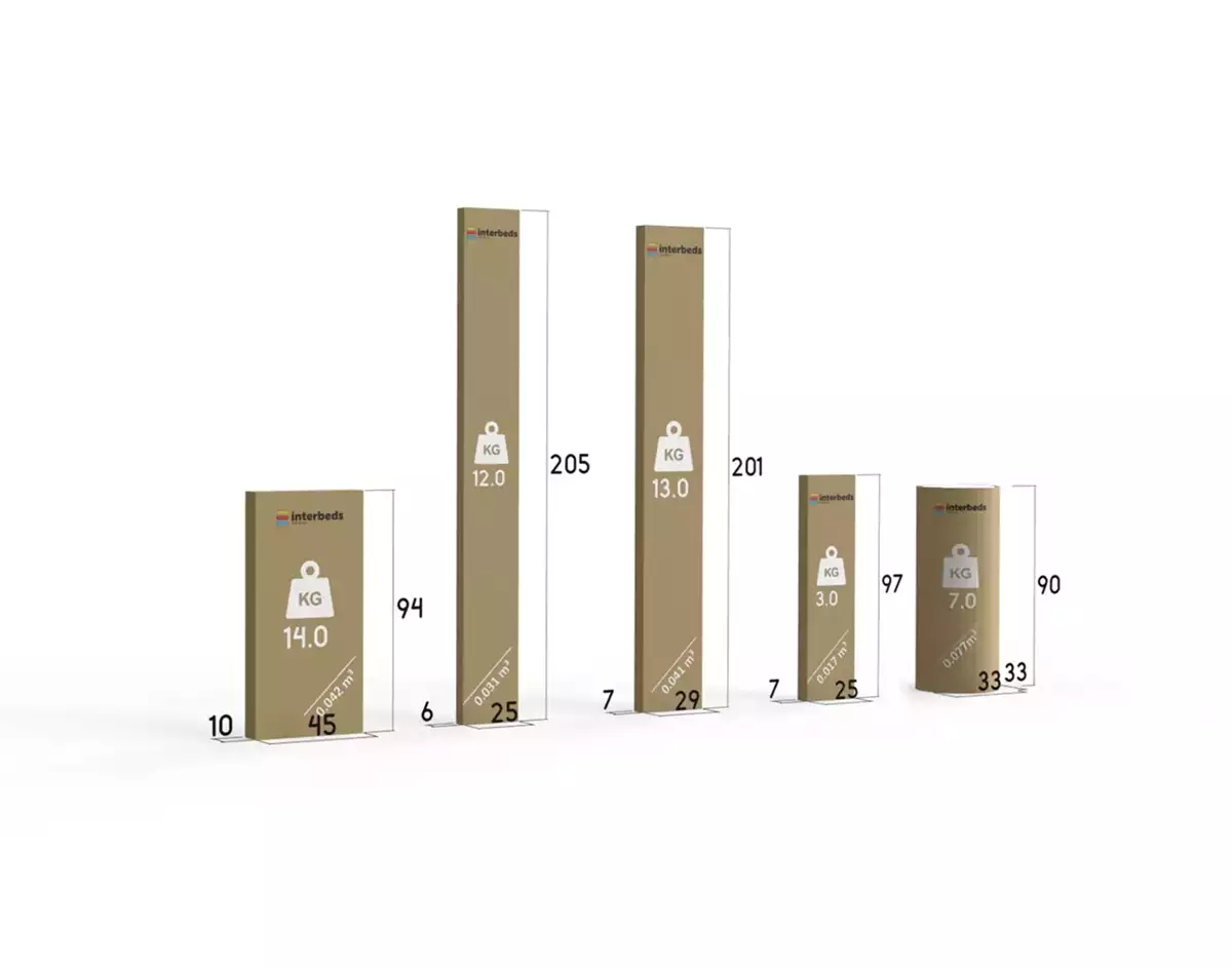 Metoda de ambalare pentru paturile de tineret, ERYK 90X200 Retractable cu saltea și sertar, pin/verde