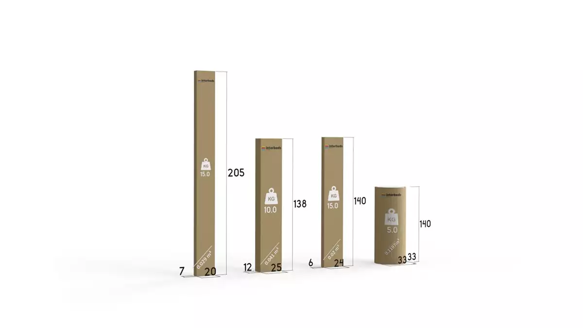 Metodă de ambalare pentru paturi de dormitor Dallas 140x200 cu saltea, pin Metodă de ambalare pentru paturi de dormitor Dallas 140x200 cu saltea, pin