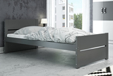 BARTEK pat single pentru tineri 90X200 cu saltea, grafit