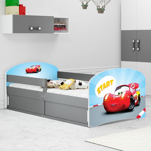 LUKI 1 80X160 pat single cu depozitare, Autko, grafit