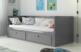 Pat dublu rabatabil pentru tineri HERMES 80X200 cu sertar, grafit