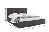 Pat tapițat pentru dormitor HILTON 160X200 cu container, grafit