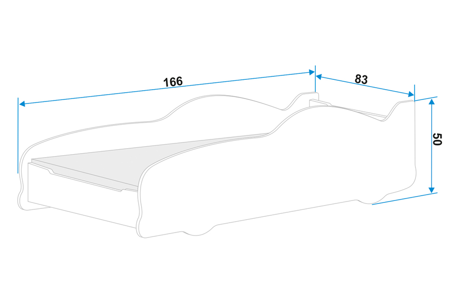 Cars pat single 80X160, roșu