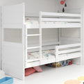 Pat supraetajat junior RICO 90X200 cu saltea, alb