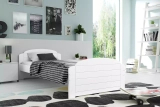 Pat single pentru tineri LILI 90X200, alb