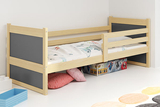 Pat single pentru tineri RICO 90X200 cu saltea, pin/grafit