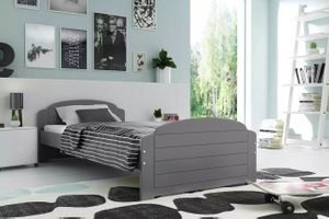 Pat single pentru tineri LILI 90X200, grafit