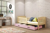 Jacquot pat adolescent single 90x190 cu sertar, pin / roz