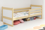 Pat single junior RICO 90X200 cu saltea, pin/alb