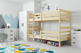 Pat supraetajat pentru tineri ERYK 90X200, lemn natural