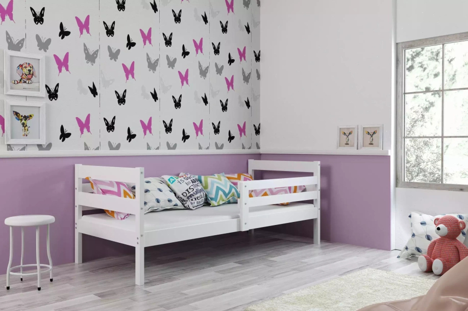 ERYK pat single pentru tineri 80X190, alb