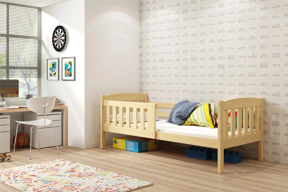Jacquot pat adolescent single 90x190 cu saltea, pin