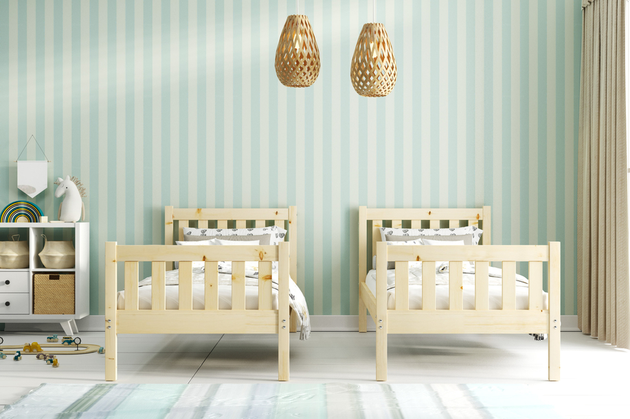 Pat supraetajat junior KACPER 90X190 cu saltea, pin