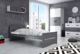 BARTEK pat single pentru tineri 90X200, grafit