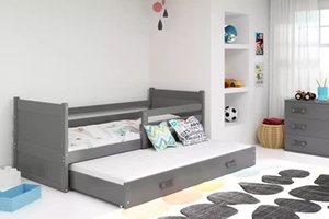 RICO 90X200 pat extensibil pentru tineri cu sertar, grafit