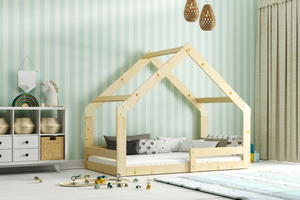 Cottage pat simplu 80X160, lemn natural