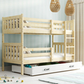 Pat supraetajat junior KACPER 90X190 cu serta, pin/alb