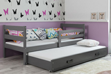 Pat extensibil pentru tineri ERYK 80X190 cu sertar, grafit