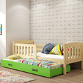 Jacquot teen pat trundle 90x190 cu sertar, pin / verde