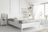 Pat dormitor 140x200 - Continental alb cu cadru de ridicare