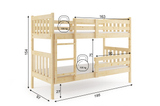 Pat supraetajat junior KACPER 90X190 cu saltea, pin