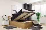 Pat de dormitor PANAMAX 160X200 cu cutie de depozitare, kraft
