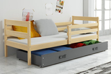 Pat ERYK 90X200 pentru tineri, cu sertar, pin/grafit