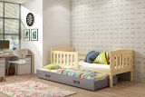 Pat extensibil pentru tineri KUBUŚ 80X190 cu sertar, pin/grafit