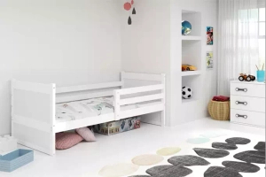 Rico pat single pentru adolescenți 90x190 cu saltea, alb