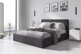 Pat tapițat pentru dormitor HILTON 160X200 cu container, grafit