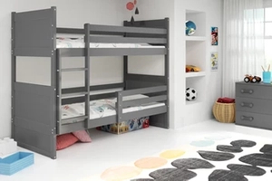 Pat supraetajat pentru tineri RICO 90X200 cu saltea, grafit