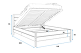 Pat din lemn 140x200 - pin continental cu cadru de ridicare