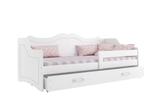 Julia pat single 80X160 cu saltea și sertar, alb