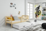 Pat extensibil pentru tineri ERYK 80X190 cu saltea și sertar, pin/alb