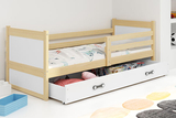 Pat single junior RICO 90X200 cu sertar, pin/alb