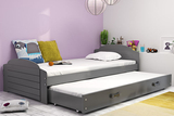 LILI 90X200 pat extensibil pentru tineri cu saltea și sertar, grafit
