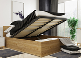 Pat de dormitor PANAMAX 160X200 cu cutie de depozitare, kraft